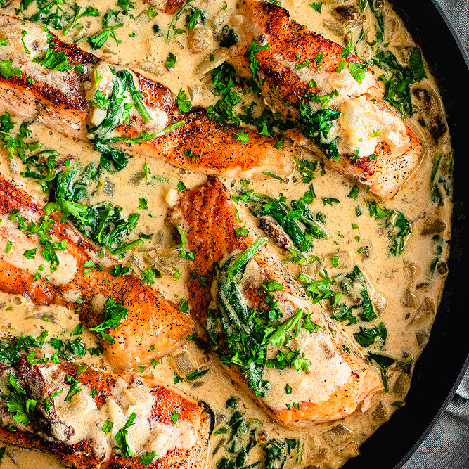 Saumon à l'échalote