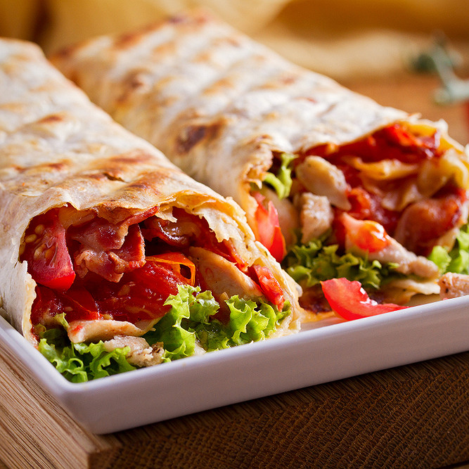 Wrap de poulet et bacon