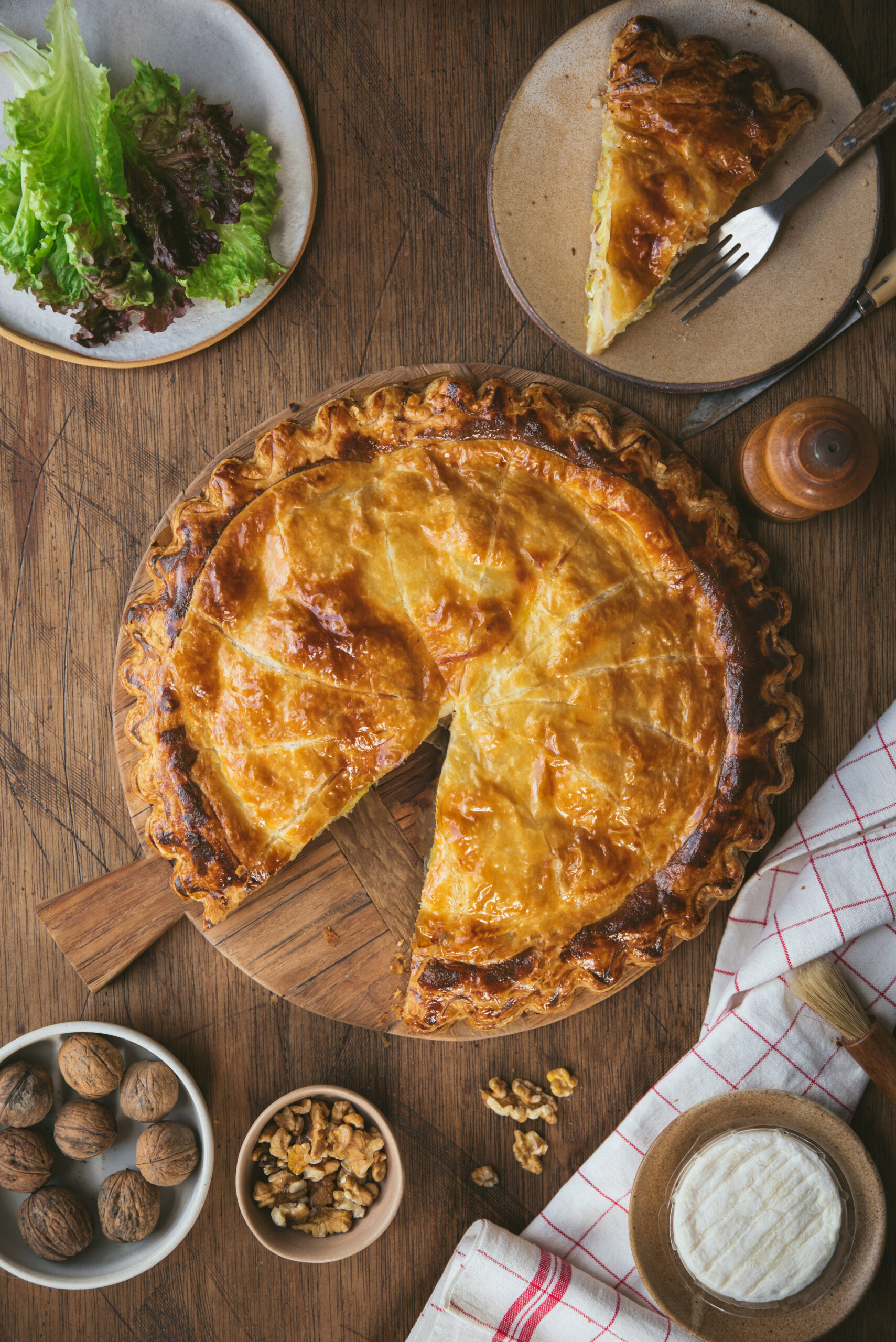 Tourte de l'Isère aux pommes de terre et saint-marcellin